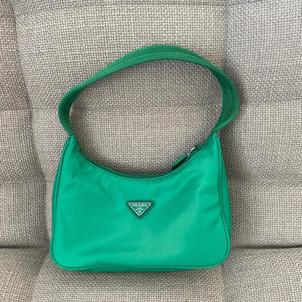Prada Tessuto Nylon Mini Re-Edition 2000 Bag - Green